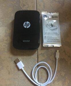 HP Sprocket Portable Color Photo Printer, Print Social Media Photos on 2x3" Sticky-Backed Paper - Black (X7N08A) 72 718wg3ybF3L