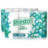 Amazon Brand - Presto! Flex-a-Size Paper Towels, 158 Sheet Huge Roll, 12 Rolls (2 Packs of 6), Equivalent to 38 Regular Rolls, White 6 Count (Pack of 2)
