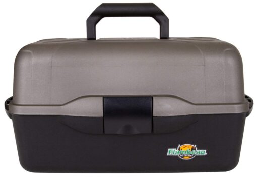 Flambeau Tackle XL 3-Tray Tackle Box, Black/Dark Gray