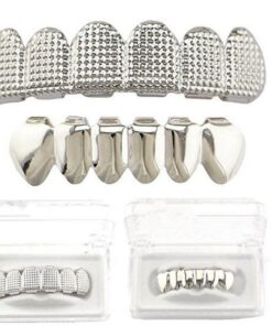 mainlead Grid Top and 6 Bottom Grills Teeth Set Silver 7 718yuyXYlAL