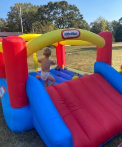 Little Tikes Jump 'n Slide Inflatable Bouncer Includes Heavy Duty Blower With GFCI, Stakes, Repair Patches, And Storage Bag, for Kids Ages 3-8 Years Jump 'n Slide Bounce House 45 718zxI qYkL