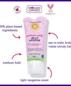 California Baby Overtired & Cranky Jelly Mousse | Hair Gel For Kids | Medium-Hold | Plant-Based | Allergy Friendly | Non-Sticky Baby Hair Gel | 82 g / 2.9 oz. 9 719 EJYyjHL