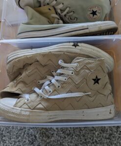 Sterilite 6 Qt Storage Box, Stackable Bin with Lid, Plastic Container to Organize Shoes and Crafts on Closet Shelves, Clear with White Lid, 12-pack 6 Quart 38 7191Pe56FIL