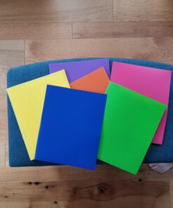 JAM PAPER Plastic 2 Pocket POP Folders - Durable School Folders - Assorted Primary Colors - 6/Pack 25 7192E1IqYzL