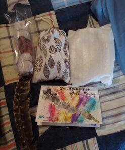 Smudge Kit Spiritual Set, Large Abalone Shell, Complete Sage Smudge Stick Kit, Palo Santo, White Sage Incense for Cleansing, Smudge Feather,Chakra Kit Bracelet, Charitable Positive Vibes Smudging Kit 47 7192Nqbz4eL