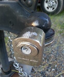 Master Lock Trailer Hitch Lock, Fits 1-7/8 in., 2 in., and Most 2-5/16 in. Trailer Couplers, Weather Resistant Automotive Hitch Lock with Keys, 377KA 37 7192XKCBgHL