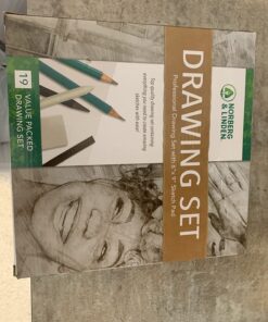 Norberg & Linden Drawing Set - Sketching and Charcoal Pencils - 100 Page Drawing Pad, Kneaded Eraser. Art Kit and Supplies for Kids, Teens and Adults 28 71936dWhHHL