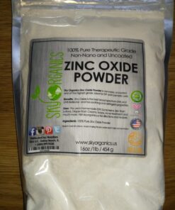 Sky Organics Zinc Oxide Powder for Body, 100% Pure Non-Nano & Uncoated for DIY, 16 Oz. 28 7193RMItQ1L 1