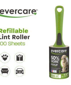 Evercare All Purpose Stick Pet Hair Lint Roller, 100 Sheets, Green 1-Pack Lint Roller (100 Sheets) 12 7194 sjLnEL