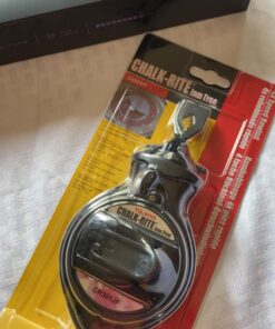 TAJIMA Chalk Line - Chalk-Rite Jam Free Chalk Box with Extra Bold 1mm Snap Line & Five Gear Quick Retrieval - CR301JF Black 31 7194LRdKHL