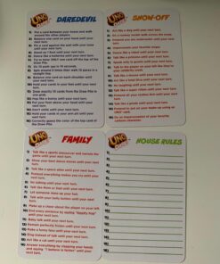 Mattel Games UNO Dare Card Game for Family Night Featuring Challenging and Silly Dares from 3 Different Categories 27 7195gUTLrCL