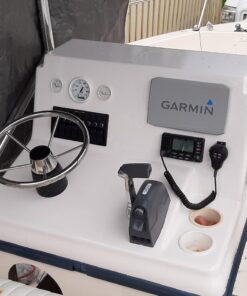 Amarine-made13-1/2 Inch 5-Spoke Destroyer Style Stainless Boat Steering Wheel 23 71961CPDJQL