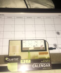 Quartet Whiteboard Calendar & Corkboard, Magnetic, White Board & Cork Bulletin Board Combo, 17" x 23", Wood Finish Frame (22476) 1 Board 49 7196gDkEdLL