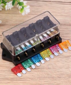 Ninth-City 6 Way Blade Fuse Block Waterproof Fuse Box Holder with Negative Bus ATC/ATO for 12V 24V Boat Marine Yacht Vehicle Auto RV Car Trailer Truck SUV Vehicle 12 71977O98ANL
