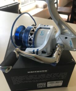 KastKing Centron & Centron Lite Spinning Reels, Size 500 is Perfect for Ice Fishing, Up to 17.5Lbs Max Drag, 5.2:1 Gear Ratio, Ultra Smooth Powerful, CNC Aluminum Spool, 9+1 BB Light Weight Centron Lite - Collapsible Handle Size 5000 39 7197xR2n9L 1