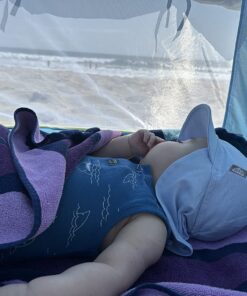 Sunba Youth Baby Beach Tent, Baby Pool Tent, UV Protection Infant Sun Shelters Beach Shade Tent, Pop Up Baby Tent for Beach Blue 23 7199q6sohpL