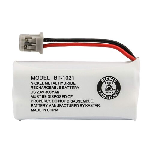 Uniden BT-1021 Replacement Rechargeable Battery For many Uniden Phone Systems and Cordless Handsets, Nickel Metal Hydride Rechargeable Battery, DC 2.4V 300mAh