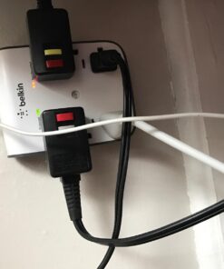 Belkin 6-Outlet Wall Surge Protector w/ 2 USB Ports - Wall Mountable w/ Premium Protection Against Surges - Safe Charge for Mobile Devices, Tablets, Small Appliances, & More - 900 Joules of Protection Wall Mount 6-Outlet with USB Power Strip 32 719A36GrgJL 1