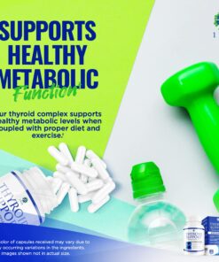 1 Body Thyroid Support Supplement with Iodine - Energy & Focus Support Formula - Vegetarian & Non-GMO - Vitamin B12 Complex, Zinc, Selenium, Ashwagandha, Copper & More 30 Day Supply 60 Count (Pack of 1) 22 719BLY0CdyL