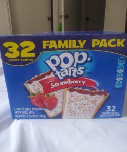 Kellogg's Pop-Tarts Frosted Strawberry Toaster Pastries, Fun Breakfast for Kids, Family Pack, (32 Toaster Pastries), 54.1 oz 1.68 Pound (Pack of 2) 35 719BvZg 50L