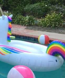 GoFloats Giant Inflatable Pool Floats - Choose Unicorn, Dragon, Flamingo, Swan, or Bull - Includes Drink Float 35 719CBjlJhQL