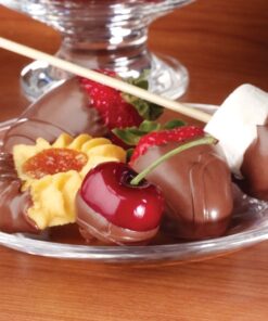 Nostalgia 8-Ounce Chocolate Fondue Fountain, Half-Pound Capacity, Easy to Assemble 3 Tiers, Perfect for Nacho Cheese, BBQ Sauce, Ranch, Liqueurs, 0.5 Pound, Brown 16 719CEtgOKfL