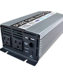 GoWISE Power 600W Pure Sine Wave Inverter 12V DC to 115V AC with 2 AC Outlets + 1 5V USB Port and 2 Clamp Cables (1200W Peak) PS1001 20 719CSfaHwAS