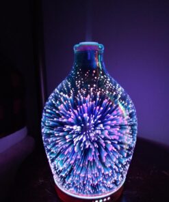 Porseme 280ml Essential Oil Diffuser 3D Glass Aromatherapy Ultrasonic Humidifier - Auto Shut-Off, Timer Setting, BPA Free for Home Hotel Yoga Leisure SPA Gift H1-280ml Vase 34 719CTWqHBPL