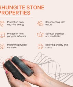Genuine Shungite Cylinders Harmonizers Set | Shungite & Soapstone Egyptian Rods | Polished Harmonizers from Karelia | Real Shungite Healing Cylinders for Yoga Meditation Chakra Balancing Reiki HCP1 15 719DC5XGurL