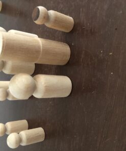 Wood Peg Doll Set, 50 Piece Wood Peg Family (Toy Peg People: Dad, Mom, Angel, Child, Baby) Unfinished for Crafts & Play, by Woodpeckers Complete Family Set - 50 Pieces Pack of 50 39 719DRTvpIEL 1