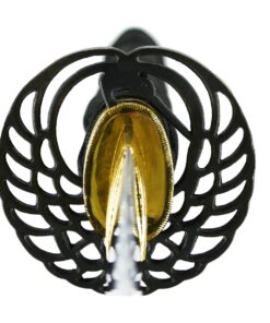 Makoto Kaze Series Handmade Sharp Katana Samurai Sword 40" - Black Dancing Crane Tsuba, Sword Stand Included 14 719EqypjBjL