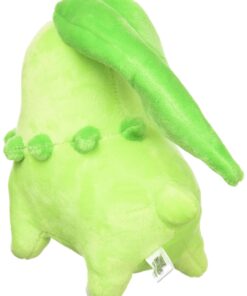 Alternative view of Sanei Pokemon All Star Collection PP40 Chikorita 6" Stuffed Plush, Green