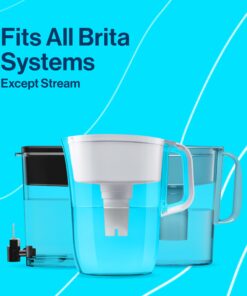 Brita Large 10-Cup Water Filter Pitcher with 1 Standard Filter, Made Without BPA, White (Design May Vary) 10cup Original 31 719Fxi67ihL