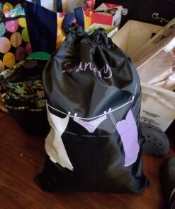 PURE STYLE Girlfriends Women's Travel Drawstring Bag Set Shoe and Laundry One Size Pink/Black 17 719G58bTw4L