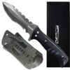 OERLA TAC OL-0021SD Fixed Blade Knives Outdoor Duty Knife 420HC Stainless Steel Camping Hunting Survival Knife Double Sided Blade with G10 Handle Waist Clip EDC Kydex Sheath (Black)