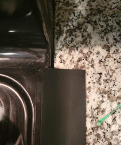 CozyKit Silicone Kitchen Stove Counter Gap Cover Long & Wide Gap Filler (2 Pack) Seals Spills Between Counters, Stovetops, Washing Machines, Oven, Washer, Dryer - Heat-Resistant and Easy Clean (Black) Black 33 719H53R9CnL