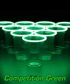GLOWPONG Green vs Blue Glow in The Dark Beer Pong Game Set for Indoor Outdoor Nighttime Competitive Fun, 12 Green vs 12 Blue Glowing Cups, 4 Glowing Balls, 1 Ball Charging Unit Makes Every Shot Glow 14 719I 38W4oL