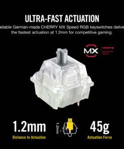 Corsair K95 RGB Platinum Mechanical Gaming Keyboard - 6x Programmable Macro Keys - USB Passthrough & Media Controls - Fastest Cherry MX Speed - RGB LED Backlit - Black Finish 36 719ICXJkY4L 1