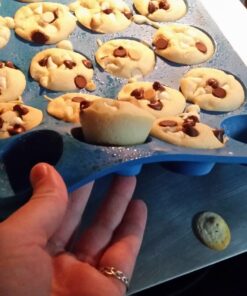 Silicone Muffin Pan & Mini Cupcake Baking Set (12 & 24 Cup) - Non Stick Mini Muffin Tin - BPA Free & Dishwasher Safe Silicon Bakeware Pans/Tins - Rubber Trays & Molds - Free Recipe eBook & Muffin Cups 12 & 24 Cup Set 34 719J1ZuUK L