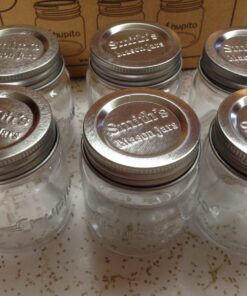 Smith's Mason Jars Mini Mason Jars set of 6 Chupito Shot Glasses with Lids - 2oz Per Shot Glass - For Parties, Arts and Crafts Storage, Drinks, Wedding Favors 47 719JuNWq rL