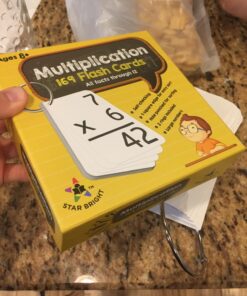 Star Right Math Flash Cards - Multiplication Flash Cards - 169 Hole Punched Math Game Flash Cards - 2 Binder Rings - for Ages 8 and Up - Multiplication Flash Cards 3rd Grade, 4th, 5th, and 6th Grades 169 Multiplication Flash Cards 36 719LNMYDdQL