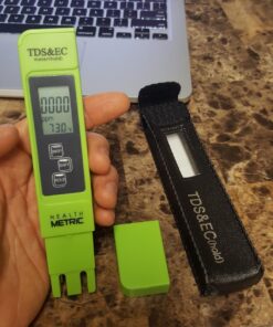 Professional TDS ppm Conductivity Meter - Quick and Easy EC TDS and Temperature Test Pen | 0-9999 ppm with ± 2% Accuracy | Perfect 3-in-1 Tester For Ro Water Aquarium Hydroponics Coffee Pool etc. White 43 719MLSKxnSL