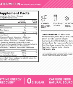 Optimum Nutrition Amino Energy - Pre Workout with Green Tea, BCAA, Amino Acids, Keto Friendly, Green Coffee Extract, Energy Powder - Watermelon, 65 Servings (Packaging May Vary) 65 Servings (Pack of 1) 17 719MOGShXiL