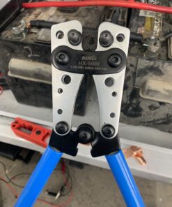 iCrimp Battery Cable Lug Crimping Tool for 8, 6, 4, 2, 1, 1/0 AWG Heavy Duty Wire Copper Lugs, Battery Terminal, with Wire Shear Cutter HX-50BI 50 719MbVrbrJL