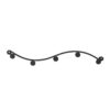 Spectrum Diversified Sweep Wall Hook Rack, 5 Hook Single Rack, Black Set of 1 Wall Mount 5 Hook Rack 38 719N1j2I49L