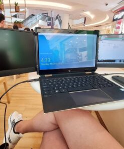 WESTHOD 12" Laptop Monitor Extender, Portable Monitor for Laptop HDMI USB C Screens Extender FHD 1080P, Plug-Play Tri-Screen for 13”-16” Laptops 123 719N2rbw1KL