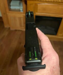 TRUGLO TFO Tritium & Fiber-Optic Handgun Sight | Snag-Resistant Front & Rear Bright Night Sights, Compatible with Glock Handguns Green Front / Yellow Rear Glock Low Set 42 719NBzpQVKL