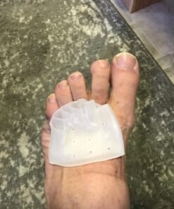 Askilt Gel Metatarsal Cushion Pads, Toe Separators Bunion Splint Pads for Hallux Valgus, Hammer Toe, Forefoot Pads,Gel Metatarsal Pad Breathable for Mortons Neuroma White 28 719NyPOI ML