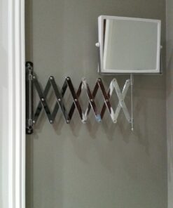 JERDON Two-Sided Swivel Wall Mount Mirror - Vanity Mirror with 5X Magnification & 30 inch Wall Extension - Model J2020C 61 719Q3zkdLsL