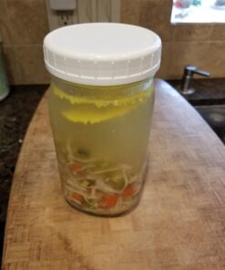 Cornucopia Wide Mouth Plastic Mason Jar Lids (24-Pack Bundle); 2 Dozen Unlined White Ribbed Lids, 86-450 Size 24 Lid Basic Set w/ Lids Only 34 719QP4UK1VL